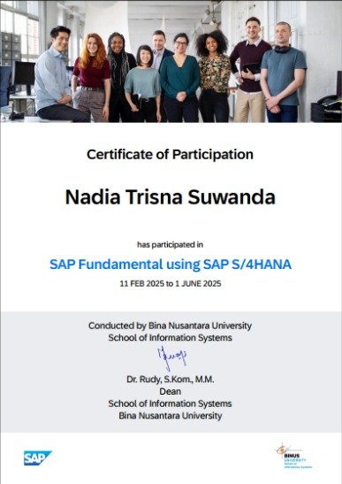 SAP Fundamental Certificate